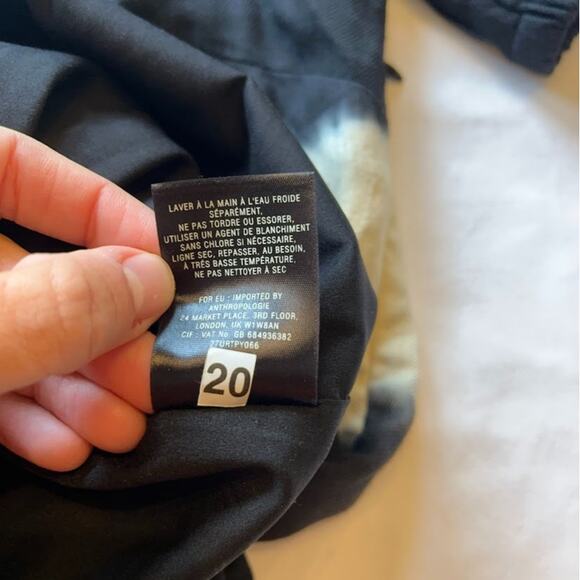 ANTHROPOLOGIE Floreat Indigo Inkwash Shift Long Sleeve Tunic Dress French Sz 4 - Picture 11 of 11